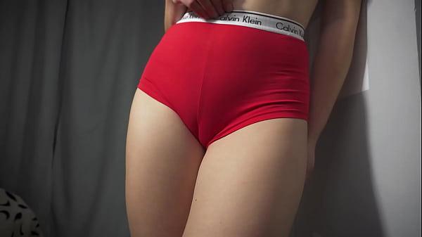 Girl In Sports Panties Teasing Her Sexy Cameltoe